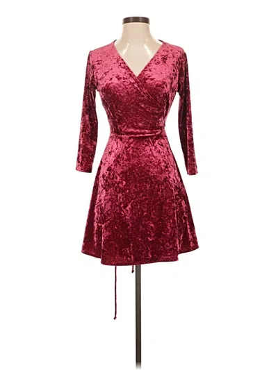 Pre-owned Lulus Cocktail Dress In Burgundy