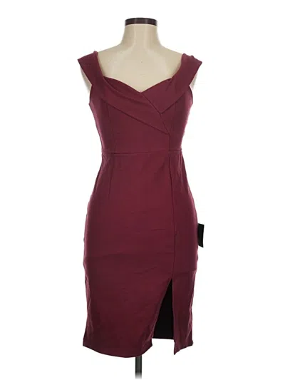 Pre-owned Lulus Cocktail Dress In Burgundy