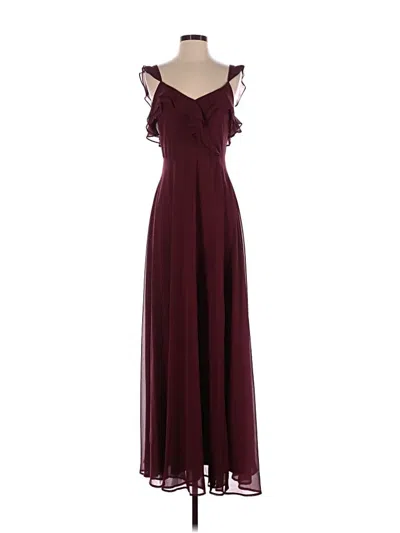 Pre-owned Lulus Cocktail Dress In Burgundy