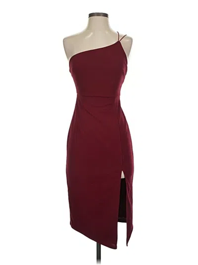 Pre-owned Lulus Cocktail Dress In Burgundy