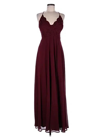 Pre-owned Lulus Cocktail Dress In Burgundy