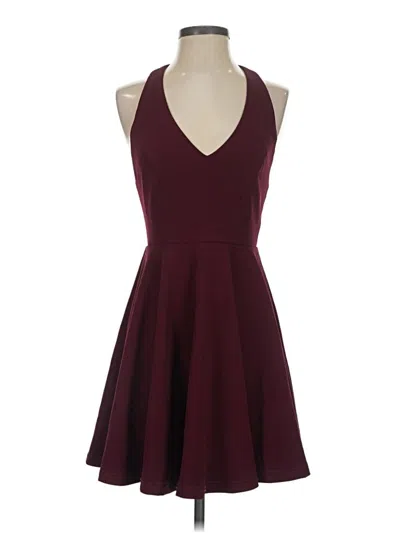 Pre-owned Lulus Cocktail Dress In Burgundy
