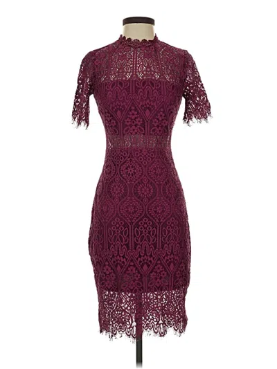 Pre-owned Lulus Cocktail Dress In Burgundy