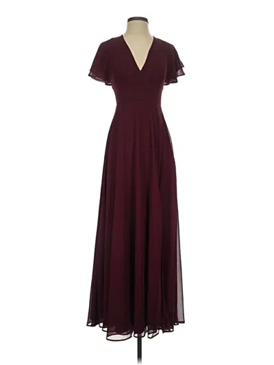 Pre-owned Lulus Cocktail Dress In Burgundy
