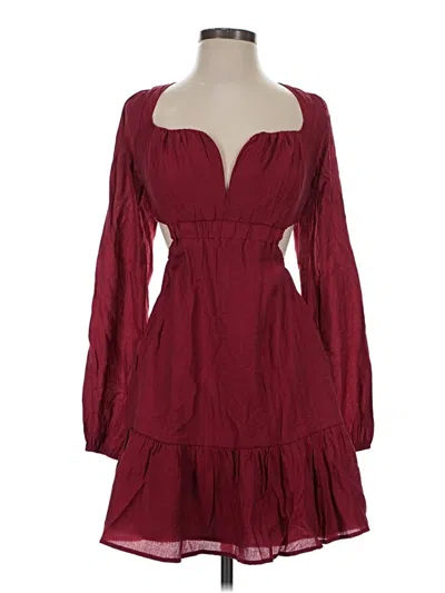 Pre-owned Lulus Cocktail Dress In Burgundy