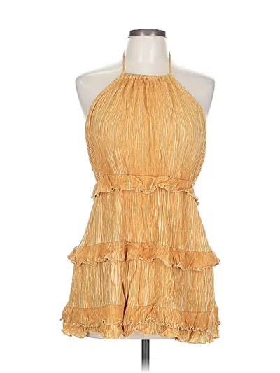 Pre-owned Lulus Cocktail Dress In Gold