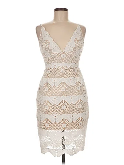 Pre-owned Lulus Cocktail Dress In Ivory
