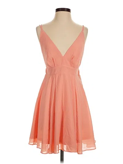 Pre-owned Lulus Cocktail Dress In Orange