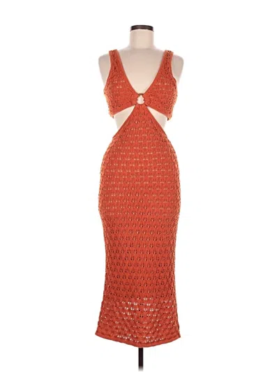 Pre-owned Lulus Cocktail Dress In Orange
