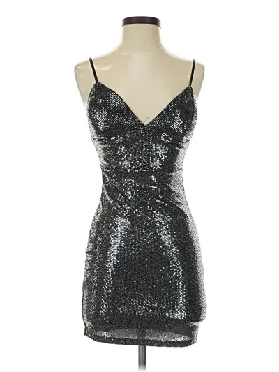 Pre-owned Lulus Cocktail Dress In Silver