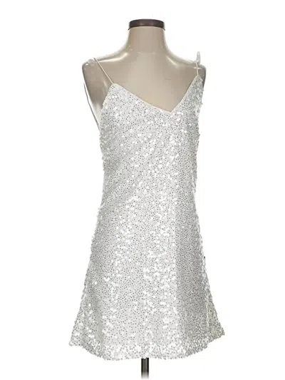 Pre-owned Lulus Cocktail Dress In Silver