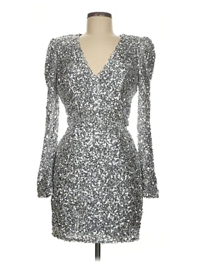 Pre-owned Lulus Cocktail Dress In Silver