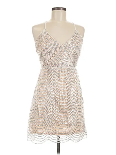 Pre-owned Lulus Cocktail Dress In Silver