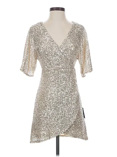 Pre-owned Lulus Cocktail Dress In Silver