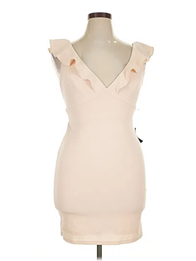 Pre-owned Lulus Cocktail Dress In Tan