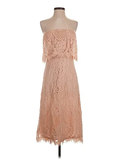 Pre-owned Lulus Cocktail Dress In Tan