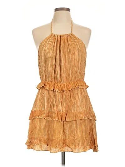 Pre-owned Lulus Cocktail Dress In Tan