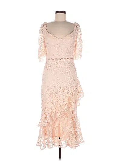 Pre-owned Lulus Cocktail Dress In Tan