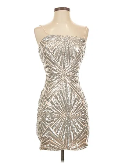 Pre-owned Lulus Cocktail Dress In Tan