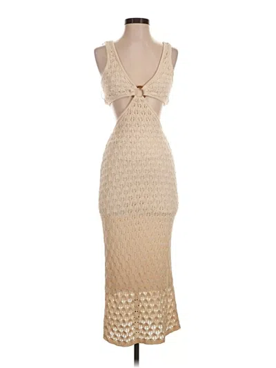 Pre-owned Lulus Cocktail Dress In Tan