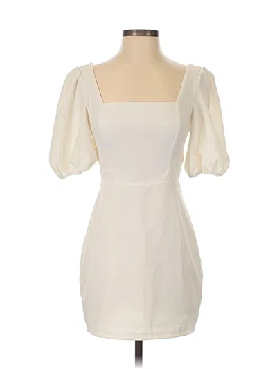 Pre-owned Lulus Cocktail Dress In White