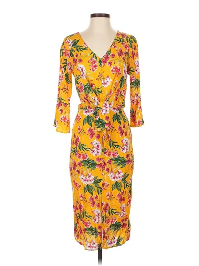 Pre-owned Lulus Cocktail Dress In Yellow