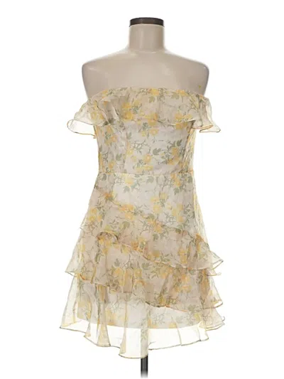 Pre-owned Lulus Cocktail Dress In Yellow