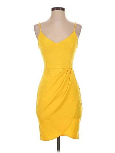 Pre-owned Lulus Cocktail Dress In Yellow