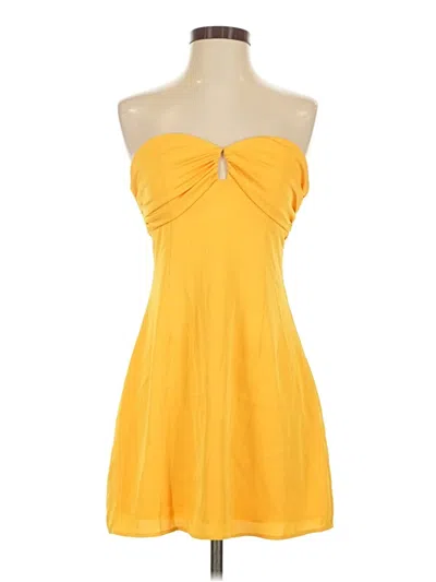 Pre-owned Lulus Cocktail Dress In Yellow