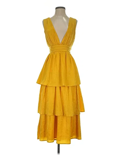 Pre-owned Lulus Cocktail Dress In Yellow