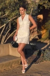 Lulus Confidently Adorable Ivory Floral Jacquard Blazer Mini Dress In Ivory