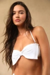 Lulus Cordia White Bow Bandeau Bikini Top In White