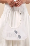 Lulus Corentin White Sheer Mesh Shoulder Bag