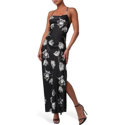 Lulus Cori Crossback Maxi Dress In Black