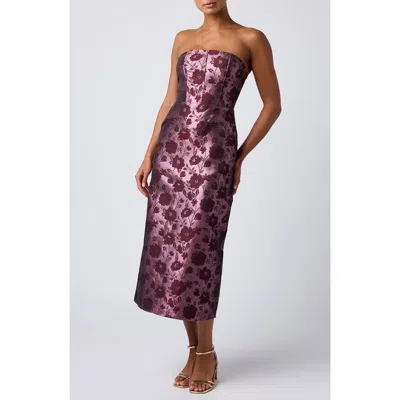 Lulus Corset Strapless Midi Dress In Pink