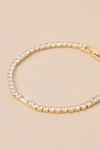 Lulus Dainty Decadence Gold Rhinestone Tennis Bracelet In Gold