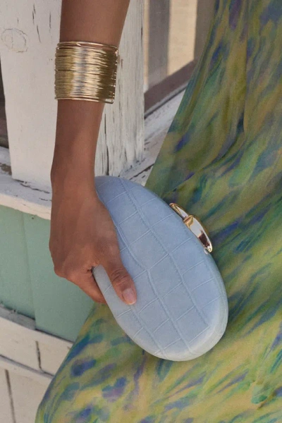 Lulus Dario Light Blue Asymmetrical Crossbody Clutch