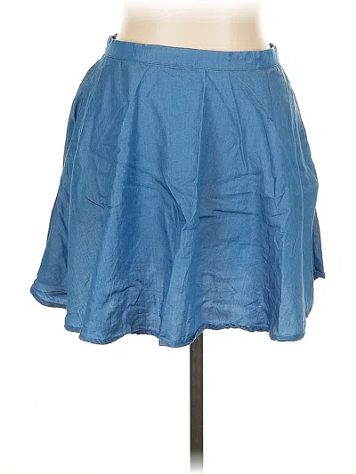 Pre-owned Lulus Denim Skirt In Blue