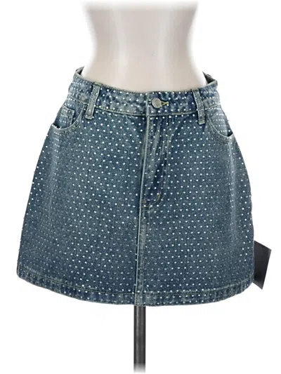 Lulus Denim Skirt In Blue