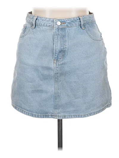Pre-owned Lulus Denim Skirt In Blue