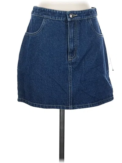 Pre-owned Lulus Denim Skirt In Blue