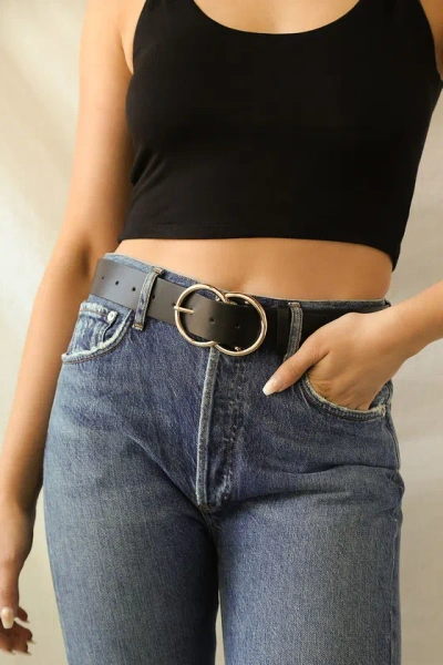 Lulus Double Oh Heaven Black Double Buckle Belt