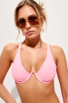 Lulus Dreamy Oasis Neon Pink Underwire Bikini Top In Pink