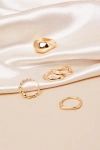 Lulus Eden Gold Stackable Five-piece Ring Set