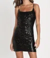 Lulus Effervescent Essence Black Sequin Sleeveless Bodycon Mini Dress In Multi