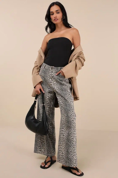 Lulus Effortless Concept Black Strapless Bodysuit