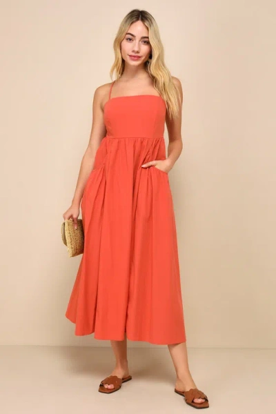 lulus orange dress Rust Strapless Satin Maxi | Womens | Large | 100% Polyester | | Homecoming Great for any cup size Lulus Incredible Love Light Satin