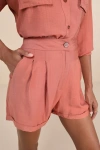 Lulus Effortlessly Curated Terracotta High-rise Shorts In Orange