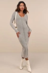 Lulus Effortlessly Pristine Washed Olive Ribbed Long Sleeve Midi Dress In Green