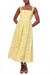 Lulus Eloise Eyelet Midi Dress In Yellow In Gold